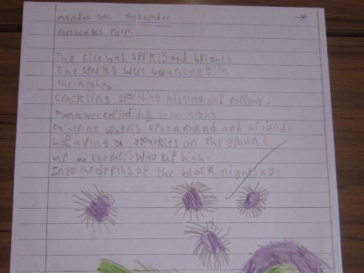 Year 1 Writing Firework poem week s plan with Notebook and 