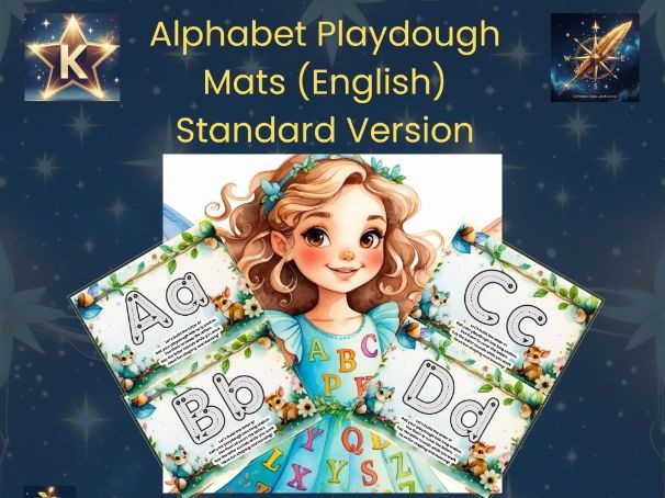 Alphabet Playdough Mats A–Z (English) | Upper and Lower Case Letters | Fine Motor Literacy Activity