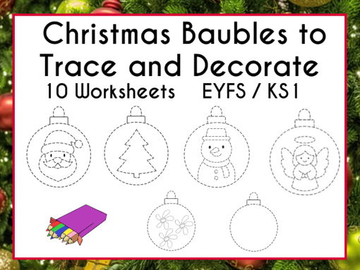 Christmas Baubles to Trace and Decorate