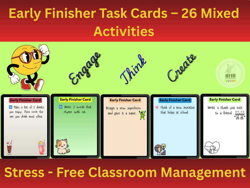 Early Finisher Task Cards – 25 Activities