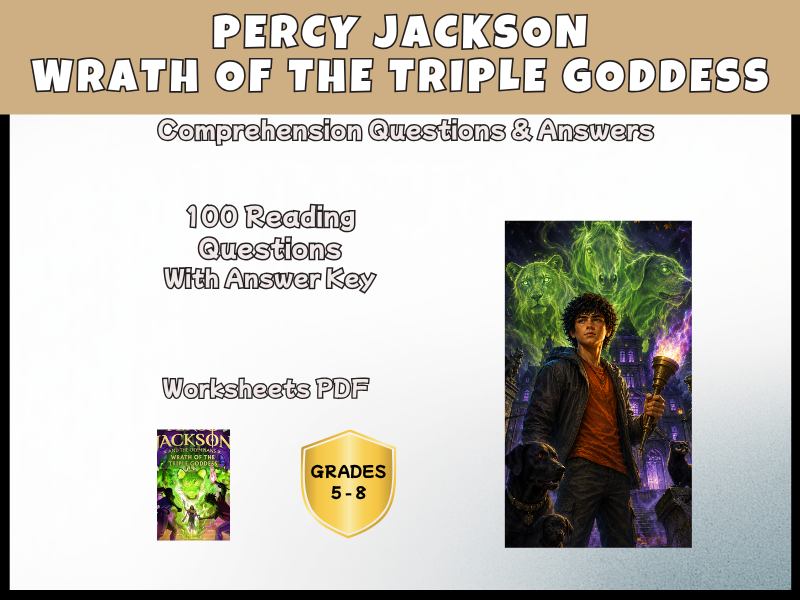 Percy Jackson Wrath of the Triple Goddess Reading Comprehension | KS2 KS3 Years 6-9