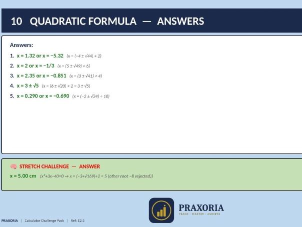 Cambridge IGCSE Mathematics 0580 | Calculator Challenge Pack (Complete a review for any unit FREE)