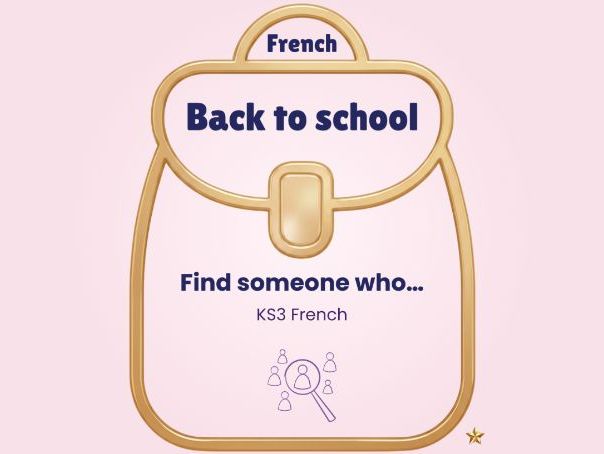 Back-to-school Find someone who – KS3 French icebreaker