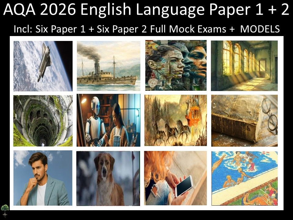 Twelve AQA 2026 GCSE English Language Paper 1 + 2 Mocks | MODELS