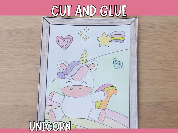 Printable Unicorn Craft for Kids - Make a Unicorn Picture