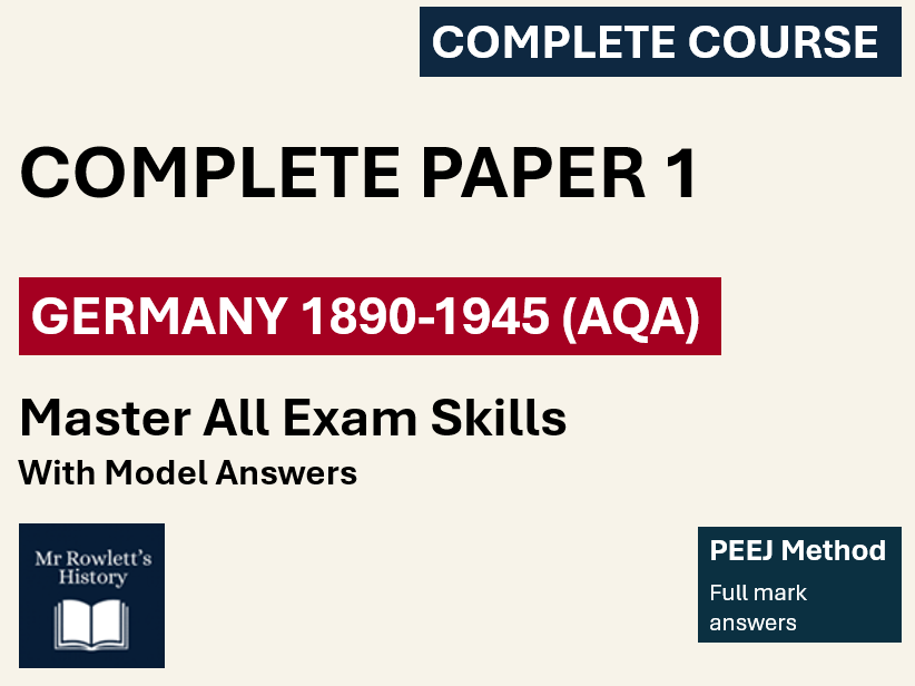 AQA GCSE History Germany 1890–1945: Complete Exam Practice Bundle (Q1–6) | PEEJ Method