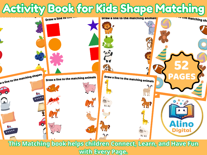 Activity Book for Kids Shape Matching