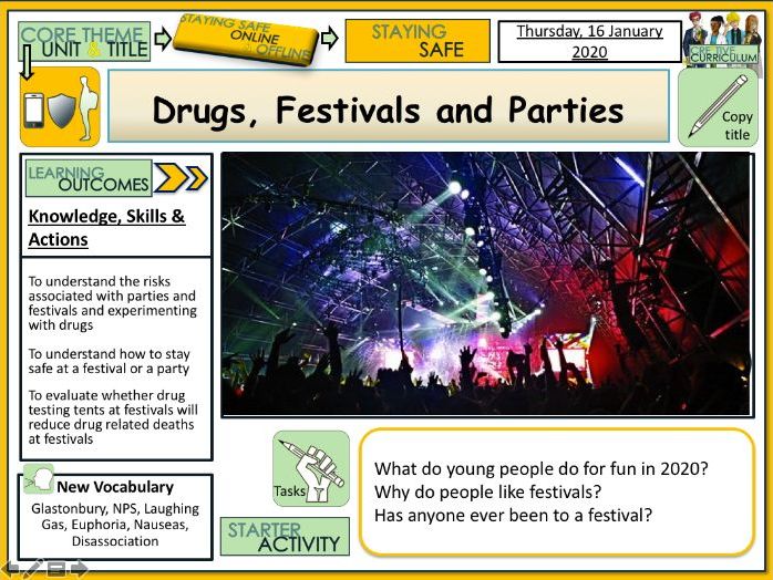 Drugs Festivals Parties and Nitrous Oxide Teaching Resources