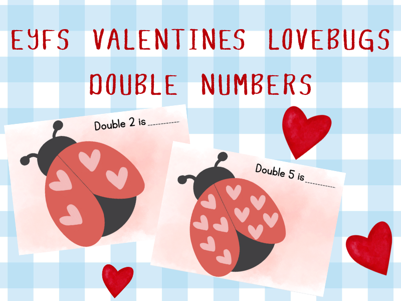 Valentines Day - Double Numbers LoveBugs