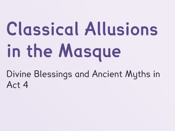 The Tempest - L14 - The Masque vs the Island (PPT + Worksheet)