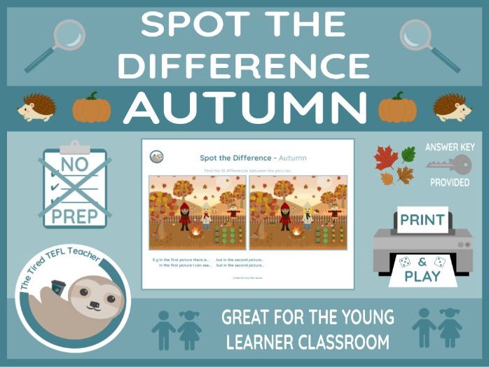 ESL Spot the Difference - Autumn