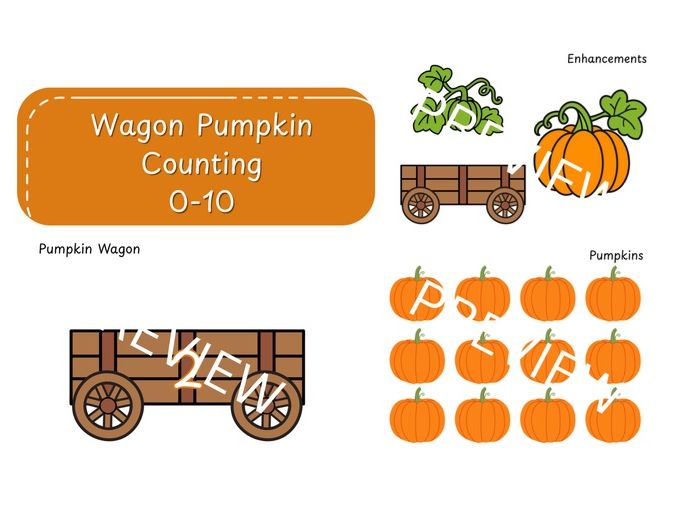 Wagon Pumpkin Counting 0-10