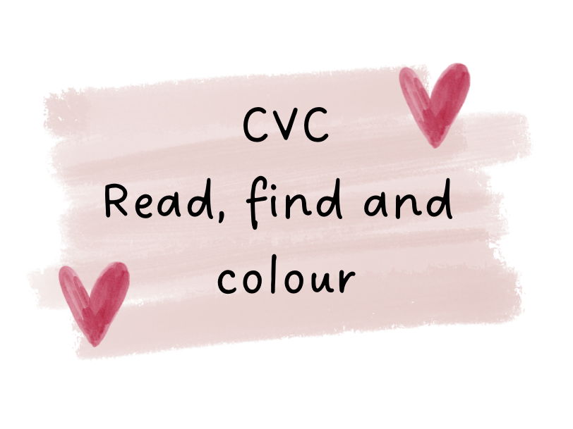 CVC read, find and colour