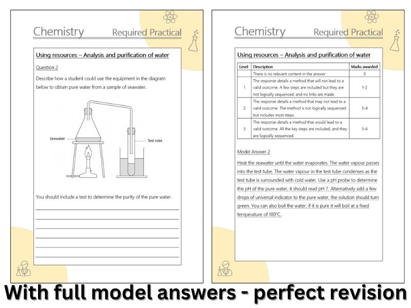 AQA Chemistry required practicals Extended response Q&A