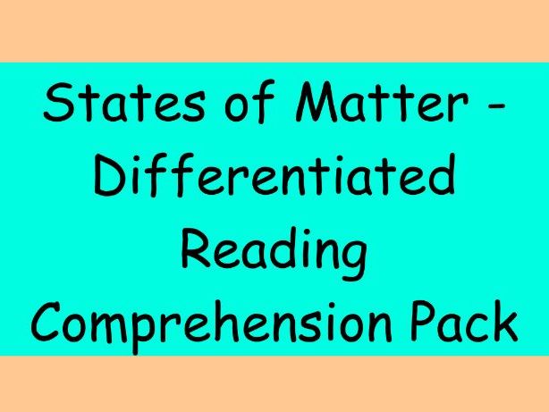 States of Matter – Differentiated Reading Comprehension Pack (LKS2)