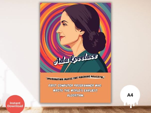 Ada Lovelace Poster – Inspirational Computer Science Figure (Free Download)