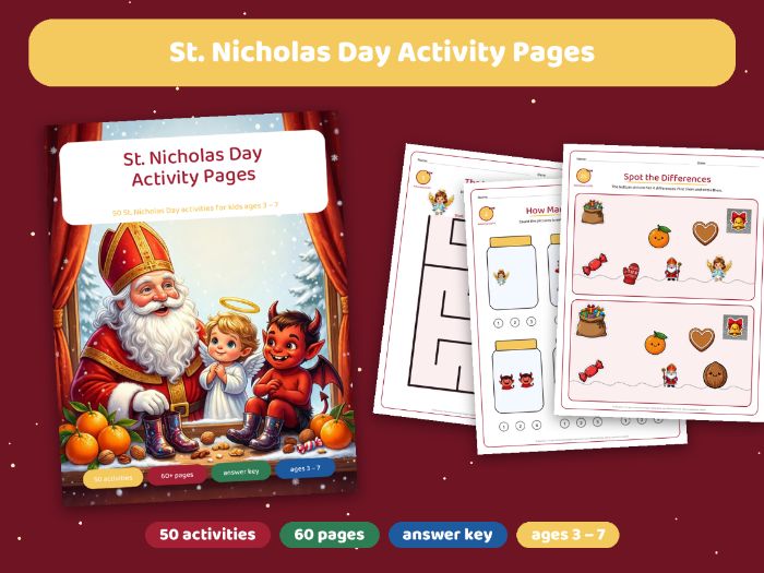 St Nicholas Day Worksheets EYFS KS1 – 50 No-Prep Activities