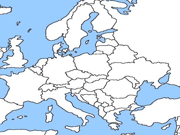 Editable European Map