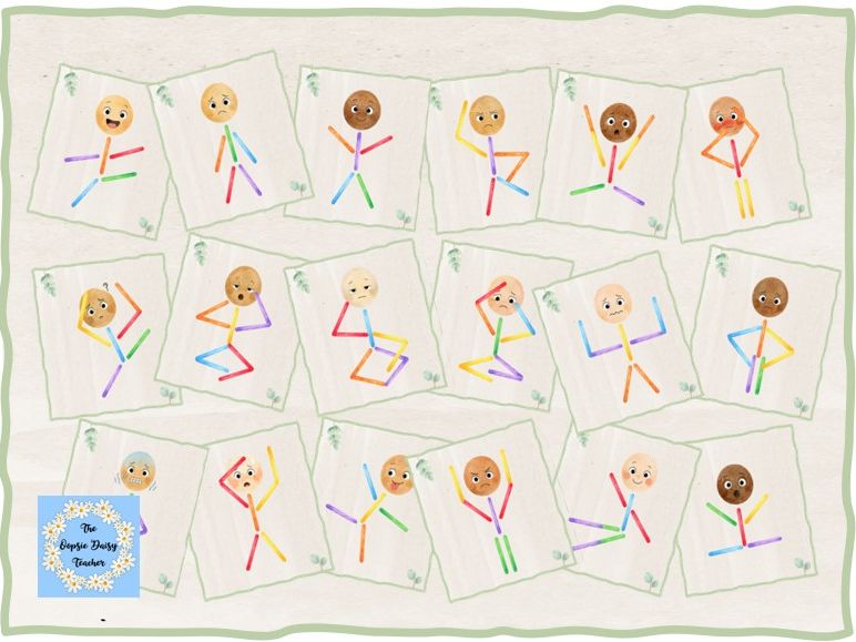 Lolly Stick Emotions Stick Figures  (Build-Your-Own Feelings Faces)