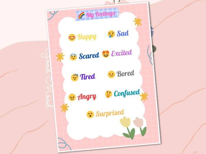 My Feelings – Emotions Poster for Kids