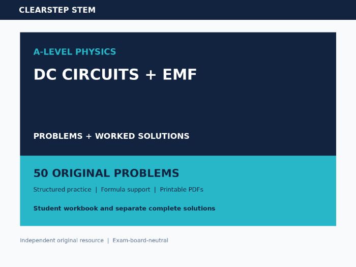 A Level Physics DC Circuits Worked Solutions