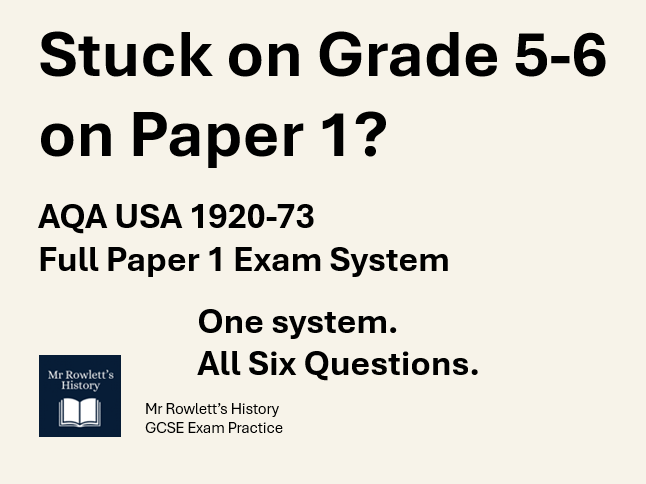 AQA GCSE USA 1920–73: FULL Paper 1 Exam System (Q1–6)