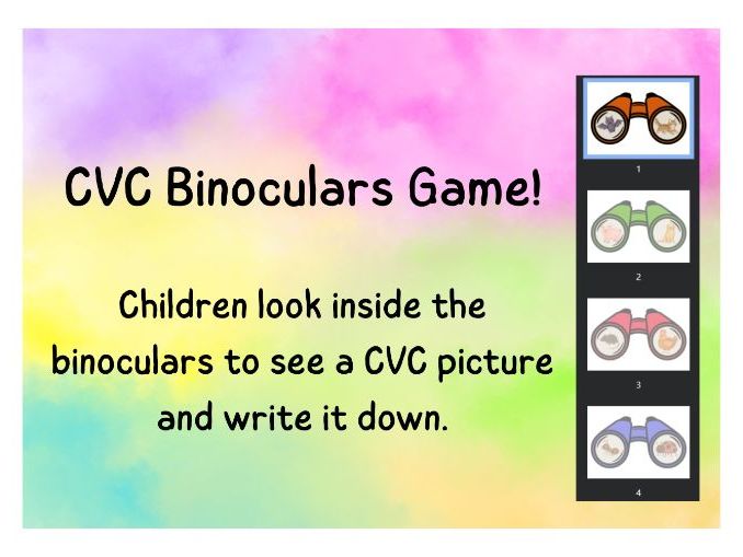 CVC Words - What can you see the binoculars?