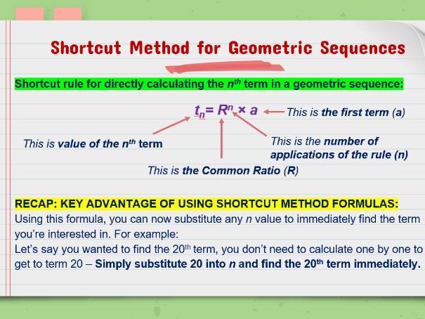 VCE General Math - Sequences & Finance - Lesson 7 PPT - Geometric & Recursion