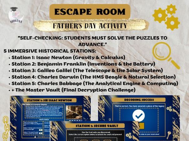 FATHERS OF SCIENCE DIGITAL ESCAPE ROOM: FATHER'S DAY ACTIVITY