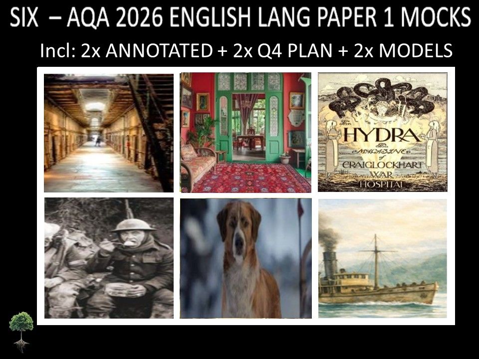 SIX - AQA PAPER 1 | 2026 FULL MOCKS | ANNOTATED | Q4 PLAN | MODELS