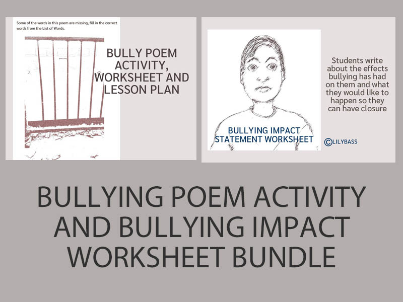 Bullying Poem Activity and Impact Worksheet Bundle (UK)
