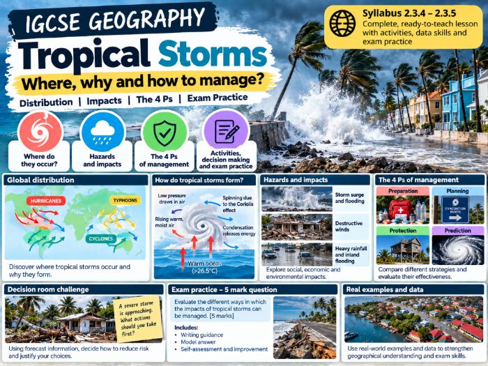 IGCSE Geography - Unit 2 - Changing Coastal Environments - Lesson 7 Tropical Storms