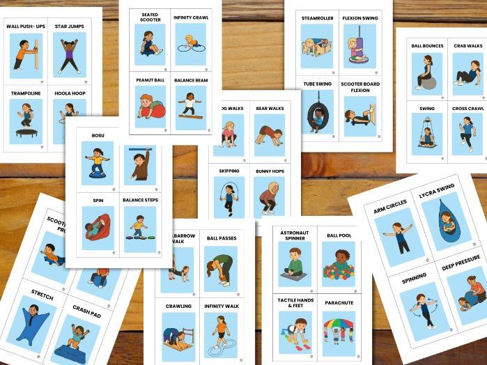 Sensory Diet Picture Cards