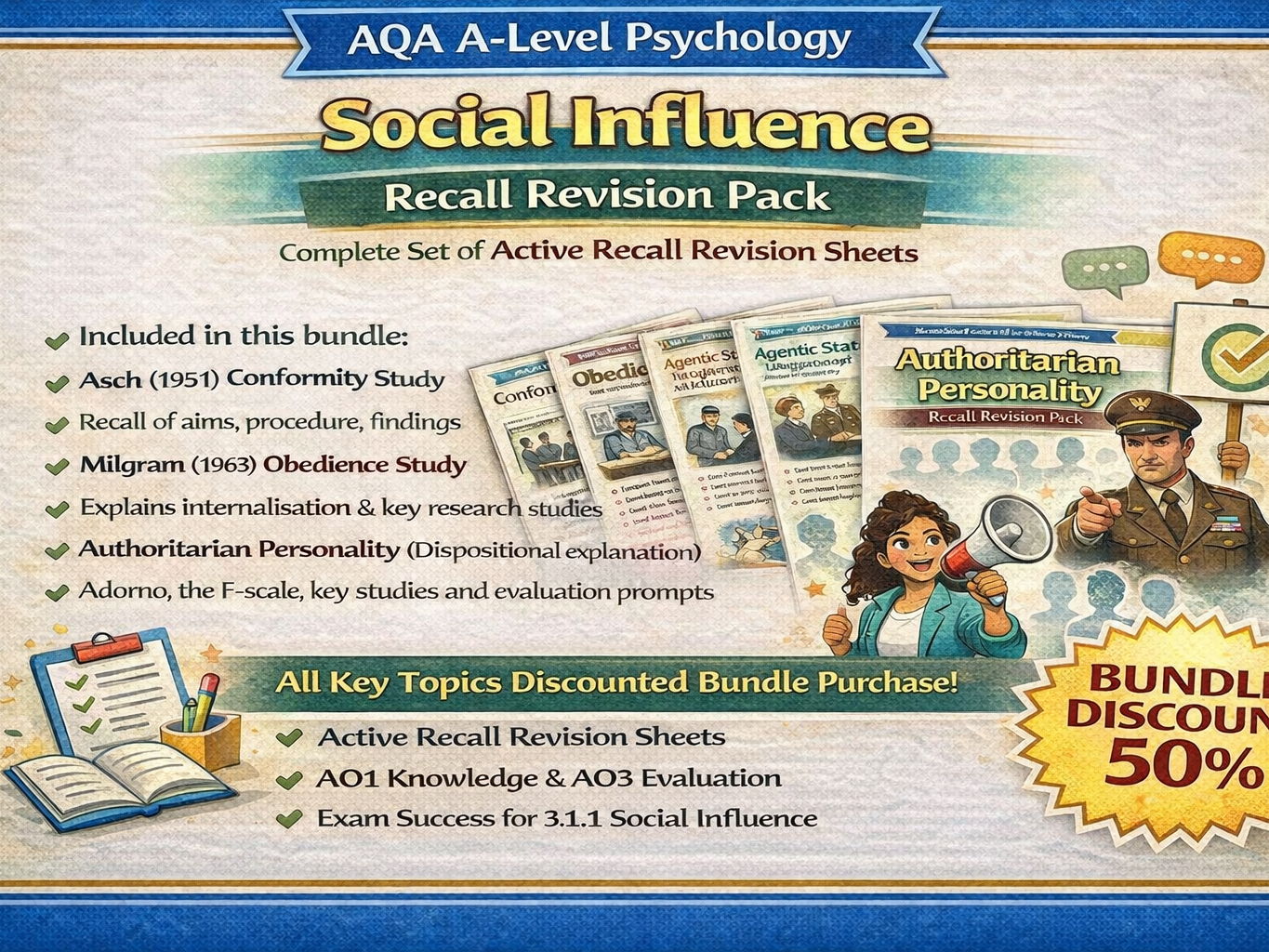 Social Influence Recall Revision Sheets