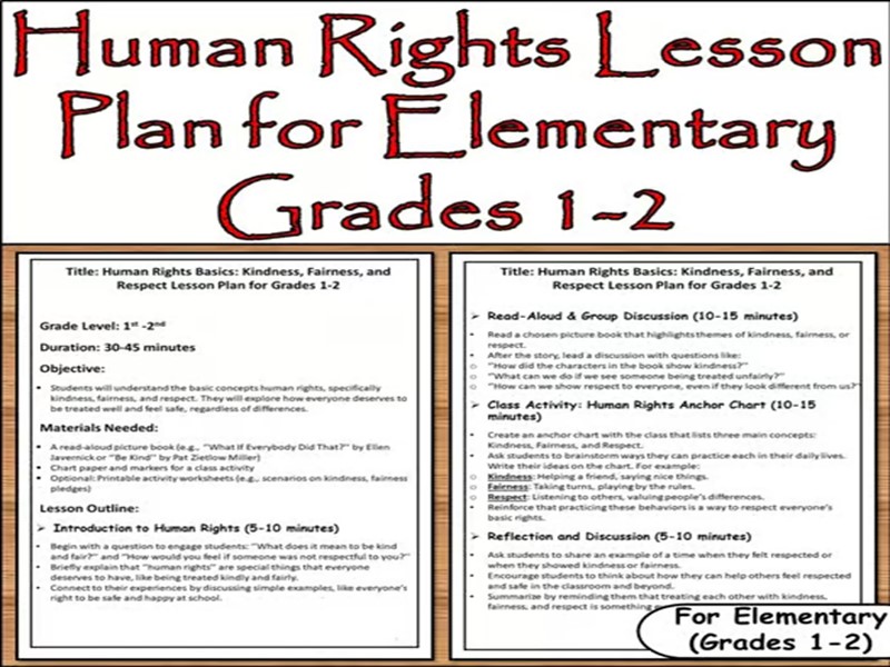 Human Rights Day lesson Plan | Ages 6-7 | Kindness, Fairness, Respect | Dec 10