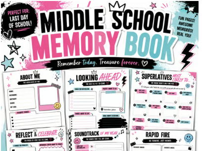 Middle School memory Book