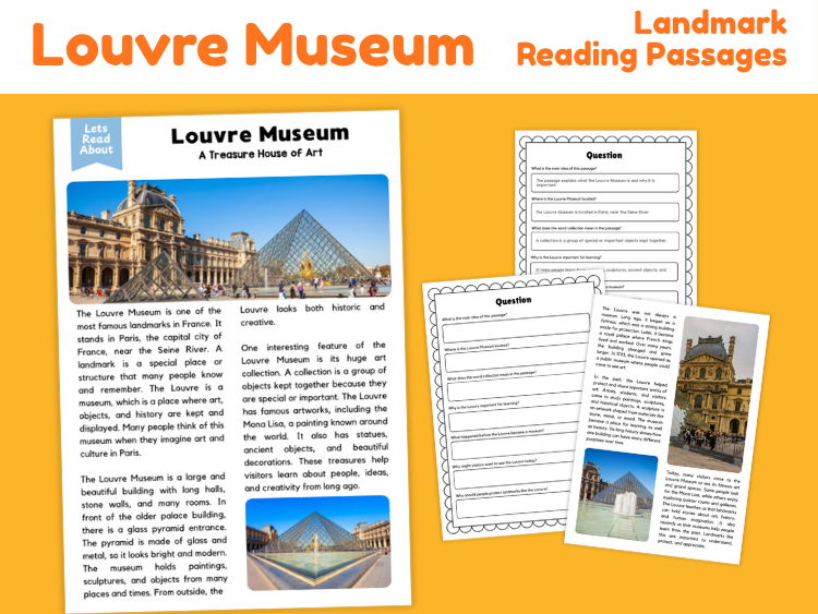 Louvre Museum Reading Comprehension | Famous Landmark Passage & Questions