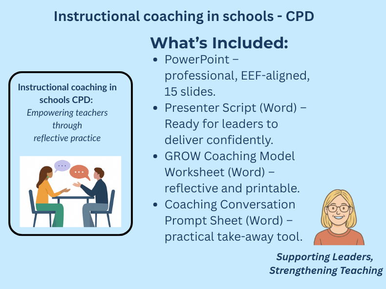 Instructional Coaching in Schools – Complete CPD Training Pack for Leaders and Teachers