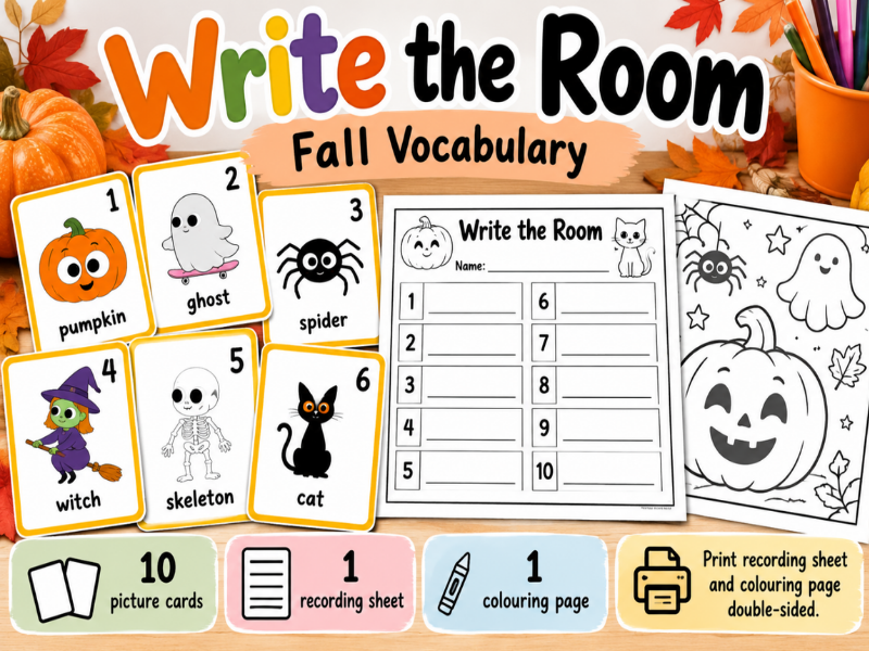 October / Halloween Write the Room Activity