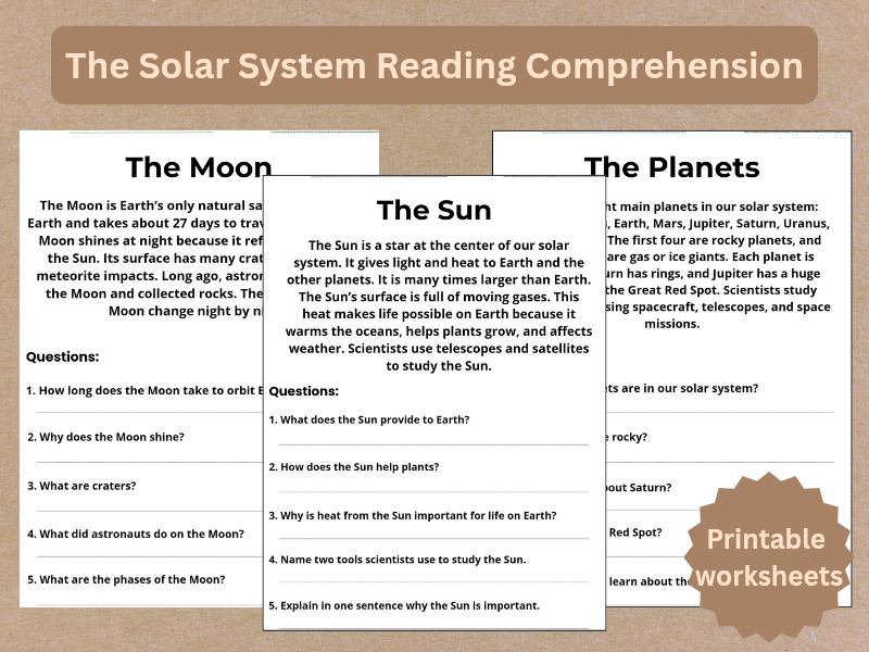Reading Comprehension – The Solar System | KS2 Science