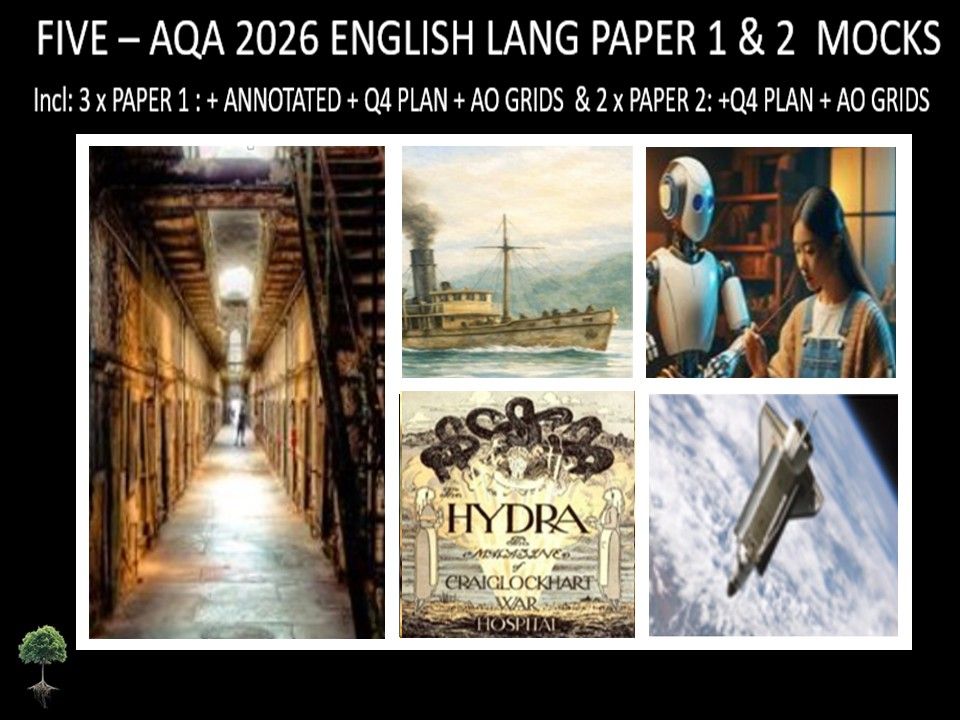 FIVE - AQA PAPER 1 & 2 | 2026 FULL MOCKS | ANNOTATED | Q4 PLAN | AO GRIDS