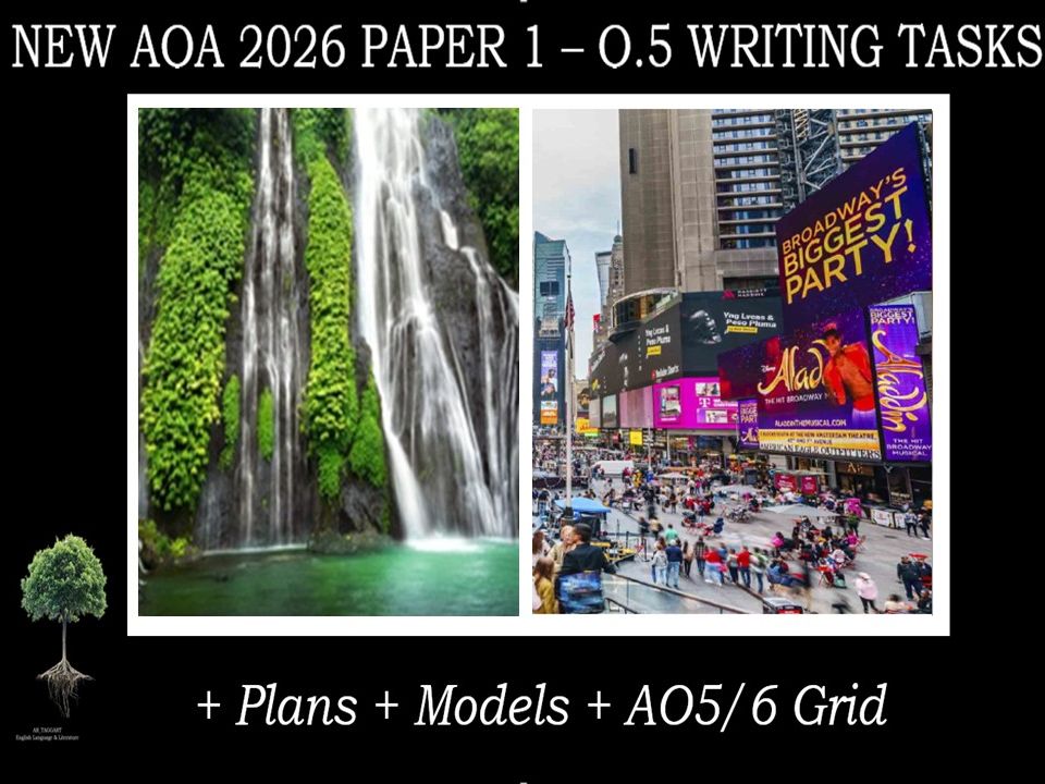 QUESTION 5 - TWO  FULL WRITING TASKS | 2026 PAPER 1 | PLANS | AO GRID | MODELS