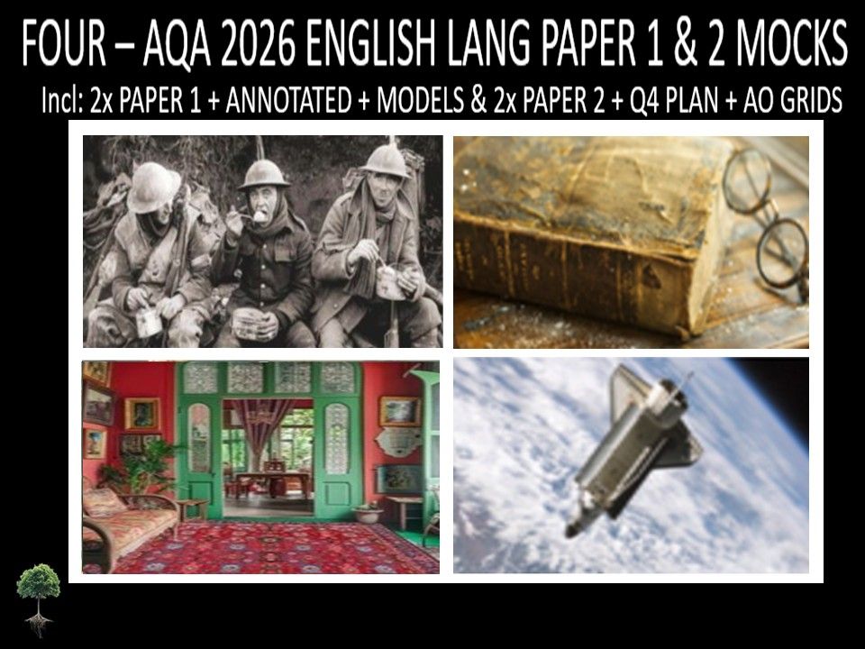 FOUR - AQA PAPER 1 & 2 | 2026 FULL MOCKS | ANNOTATED | Q4 PLAN | AO GRIDS | MODELS