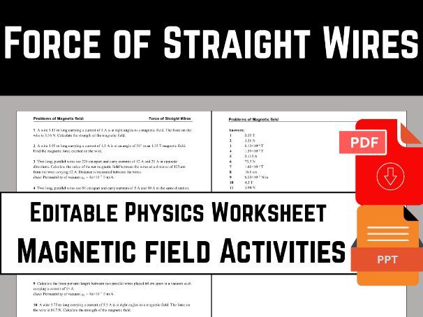Magnetic Fields and Forces: Current-Carrying Wires Worksheet