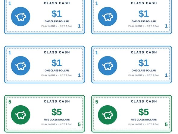 Classroom Economy Kit | Play Money, Debit & Credit Card Templates, Checks, Depos