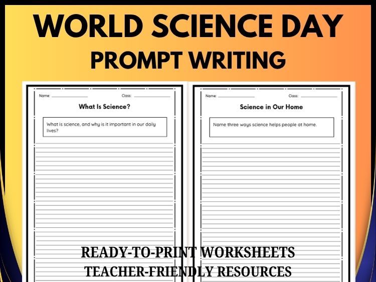 World Science Day Writing Prompts | 20 Science-Themed Writing Activities Grades 2–8