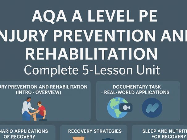 AQA A Level PE – Injury Prevention and Rehabilitation 5-Lesson Unit