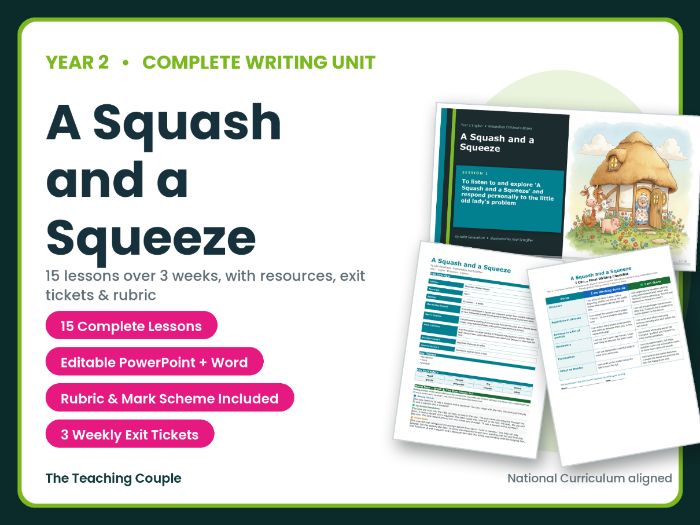 A Squash and a Squeeze | Year 2 English Unit | 15 Complete Lessons + Resources + Mark Scheme