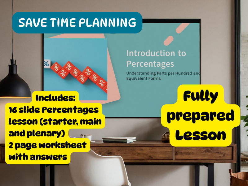 KS3 Percentages - Percentages as Operators lesson