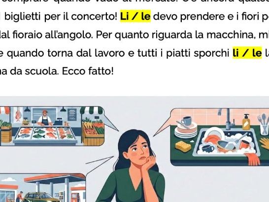 GCSE Italian Grammar - Pronouns